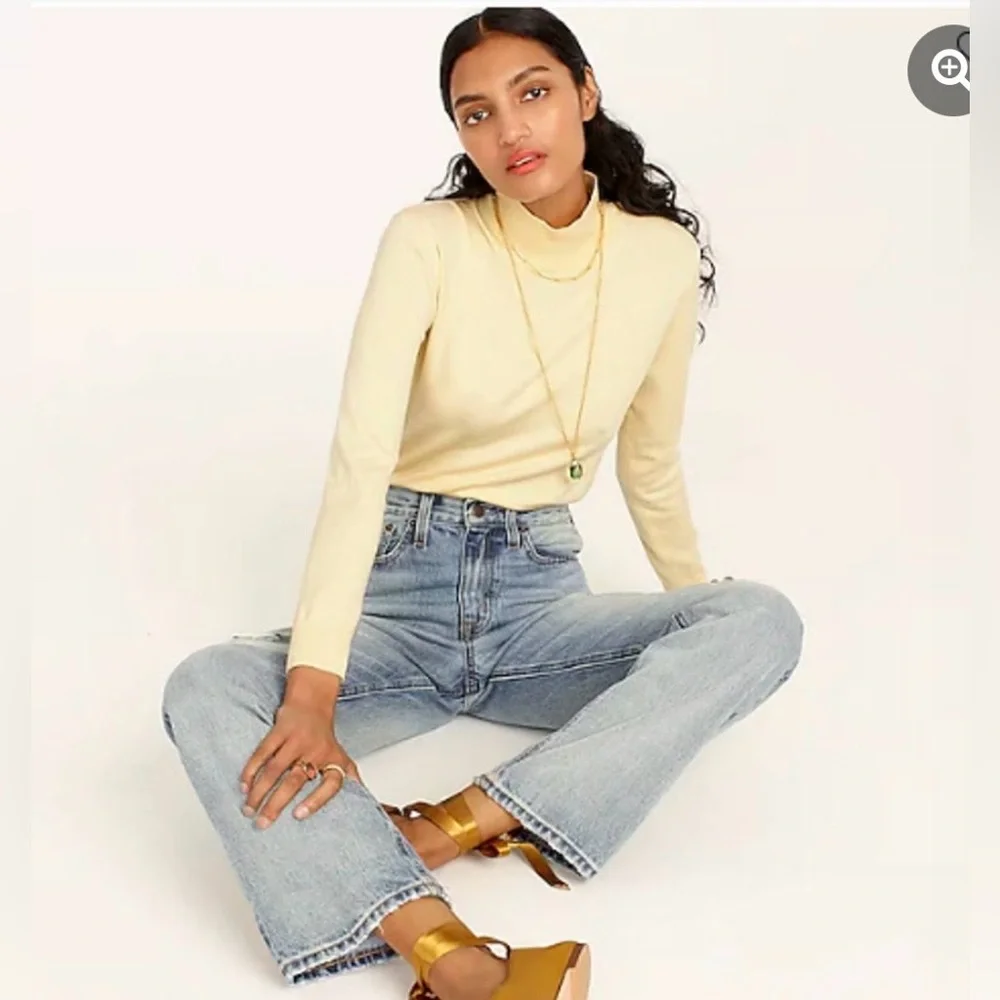 J. Crew Silk Blend Mock Neck Sweater
